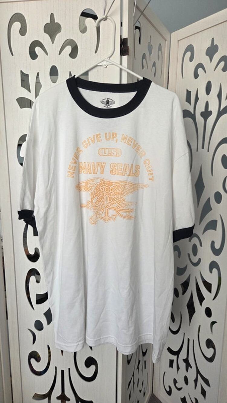 US Navy Seals Graphic Tee XXL White Special Operations Shirt Military Top nwt